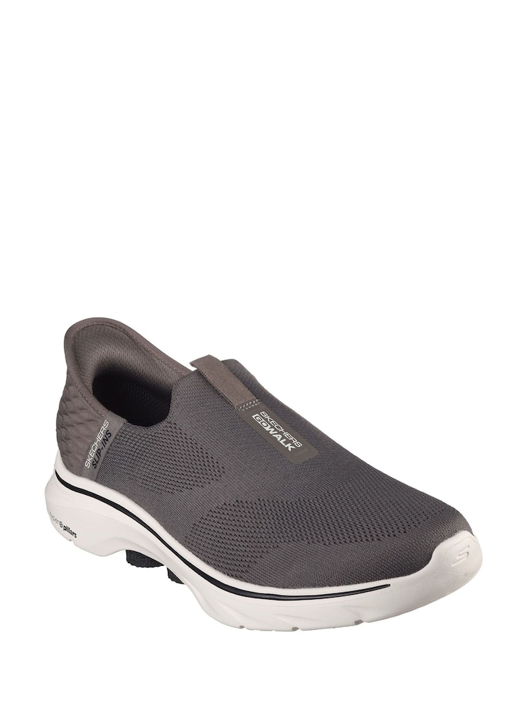 Skechers Brown Mens Slip-ins GO WALK 7 Easy On 2 Shoes - Image 1 of 3
