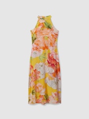 Raishma Silk Halter Neck Midi Dress - Image 2 of 5