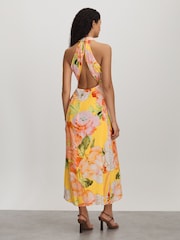 Raishma Silk Halter Neck Midi Dress - Image 4 of 5