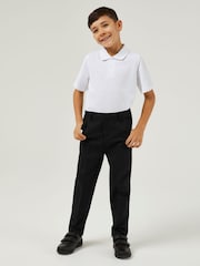 Trutex Boys Regular Leg Black 2 Pack School Trousers - Image 1 of 5