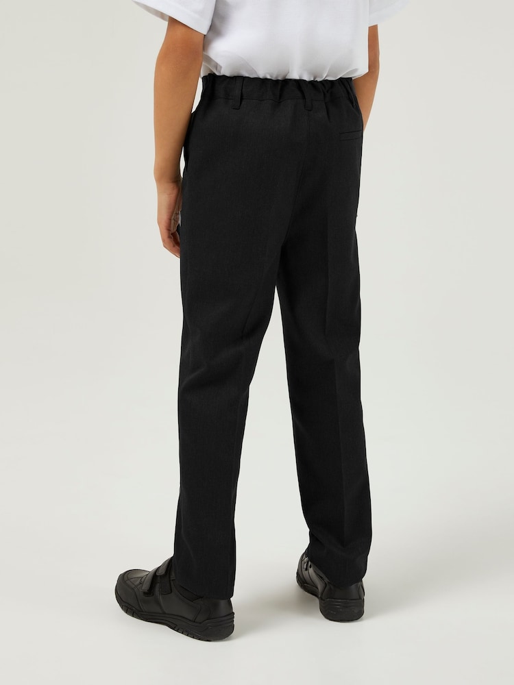 Trutex Boys Regular Leg Black 2 Pack School Trousers - Image 2 of 5