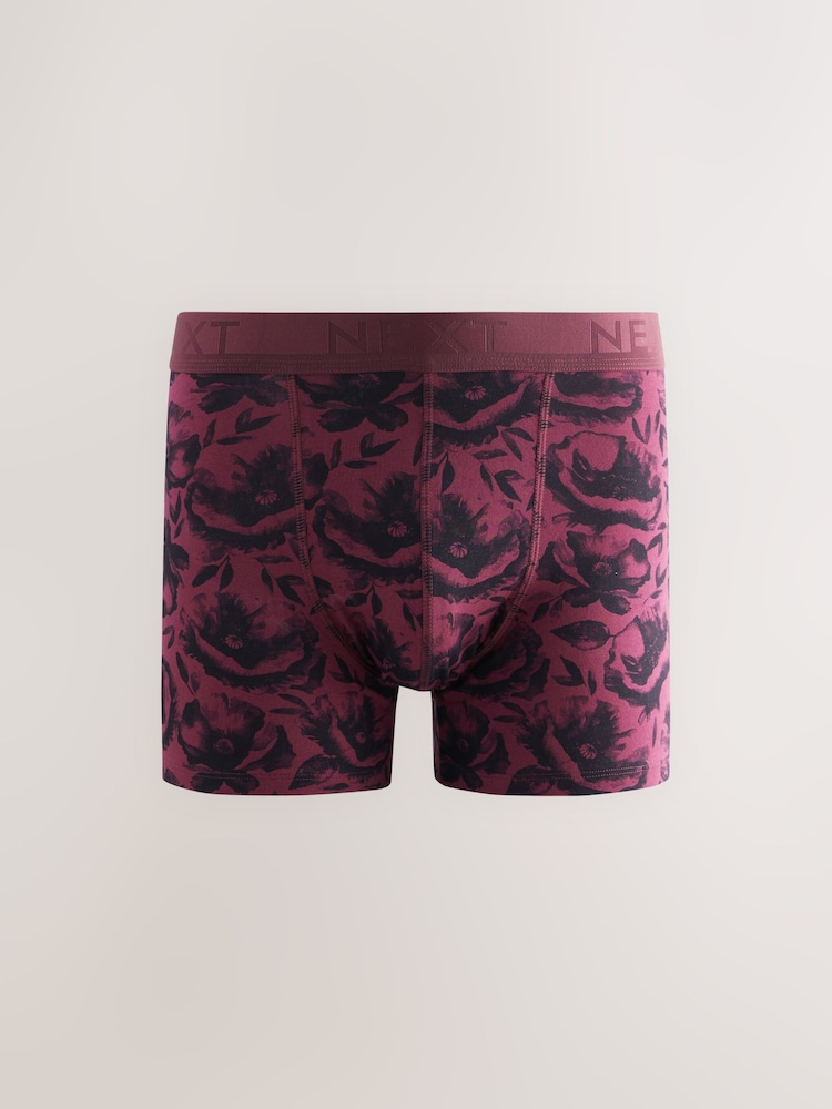 Green/Red/Blue Floral 4 pack Rich Trunks Boxers - Image 2 of 8