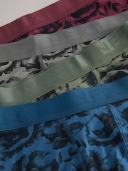 Green/Red/Blue Floral 4 pack Rich Trunks Boxers - Image 7 of 8