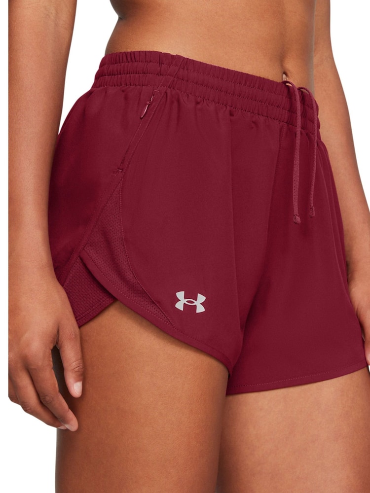 Under Armour Red Fly By 3 Shorts - Image 4 of 6