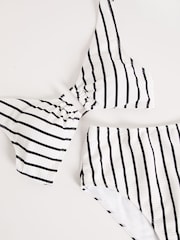 Friends Like These Black/White Stripe Bikini Top and Bottom Set - Image 6 of 6