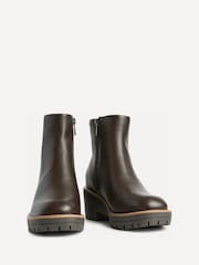 Linzi Brown Rival Wedge Heel Ankle Boots - Image 3 of 5