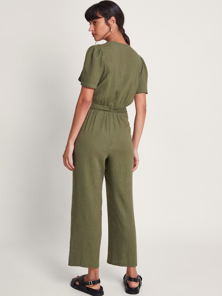 Monsoon Green Azalea Tie Jumpsuit - Image 2 of 5