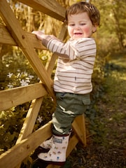JoJo Maman Bébé Brown Bug Print Wellies - Image 5 of 6