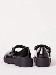 Lipsy Black Faux Leather Chunky Gem Buckle Mary Jane School Shoe - Image 4 of 4
