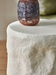 French Connection Resin Stone Effect Tipaai Side Table - Image 2 of 5