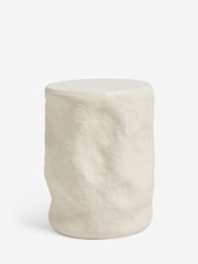 French Connection Resin Stone Effect Tipaai Side Table - Image 3 of 5