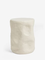 French Connection Resin Stone Effect Tipaai Side Table - Image 4 of 5