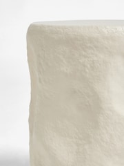 French Connection Resin Stone Effect Tipaai Side Table - Image 5 of 5