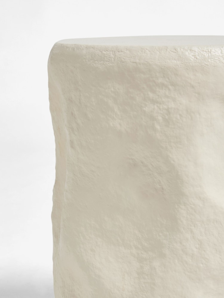French Connection Resin Stone Effect Tipaai Side Table - Image 5 of 5