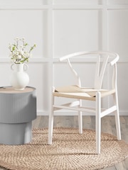 Pacific White Beech Wood and Natural Rope Dining Chair - Image 1 of 6