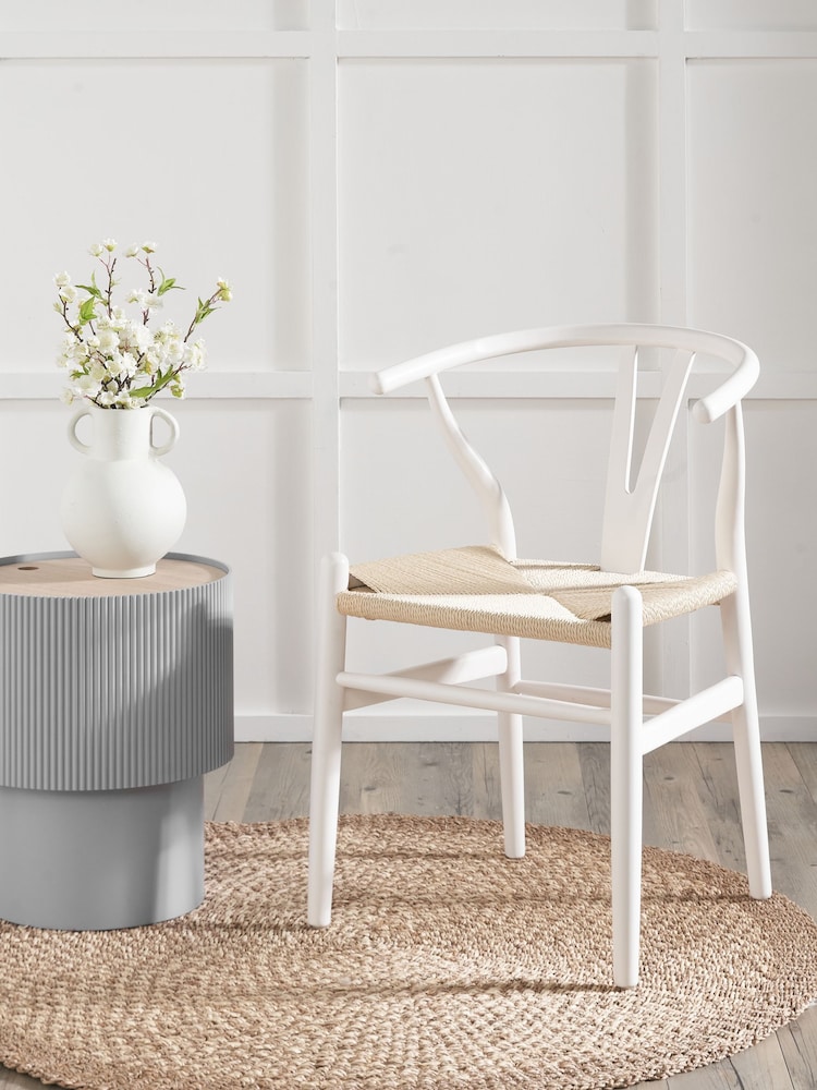 Pacific White Beech Wood and Natural Rope Dining Chair - Image 1 of 6