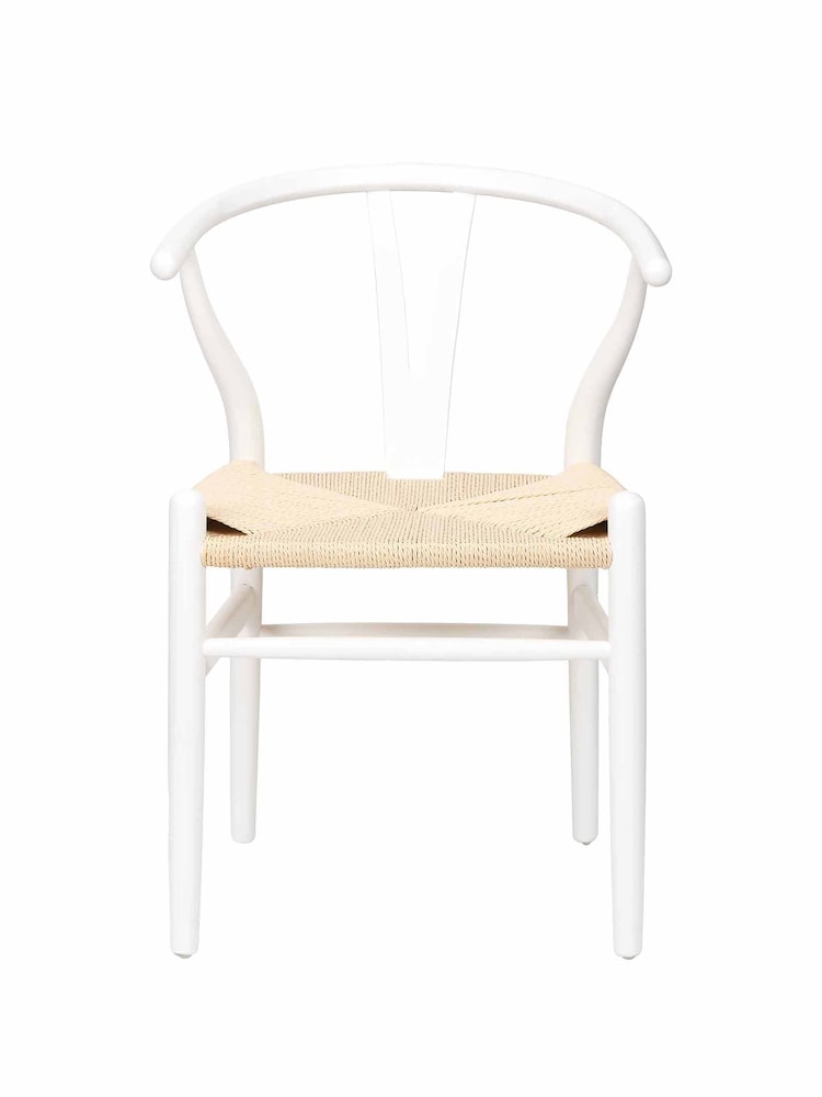Pacific White Beech Wood and Natural Rope Dining Chair - Image 2 of 6