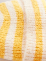 Ecru/Yellow Stripe Rib Beanie Hat (1-16yrs) - Image 3 of 3