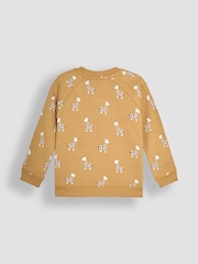 JoJo Maman Bébé Mustard Baby Giraffe Sweatshirt And Cosy Trousers Set - Image 3 of 9