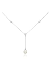 Beaverbrooks Sterling Silver Cubic Zirconia Freshwater Cultured Pearl Drop - Image 1 of 3