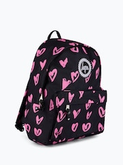 Hype Black Scribble Hearts Backpack, Lunchbag & Bottle Bundle Set - Image 3 of 10