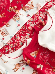 Red Mouse 3 Pack 100% Cotton Long Sleeve Snuggle Pyjamas (9mths-12yrs) - Image 8 of 9