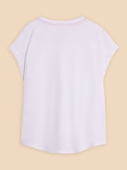 White Stuff White 100% Cotton Jersey Mix Beth Shirt - Image 6 of 7