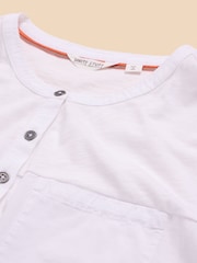 White Stuff White 100% Cotton Jersey Mix Beth Shirt - Image 7 of 7