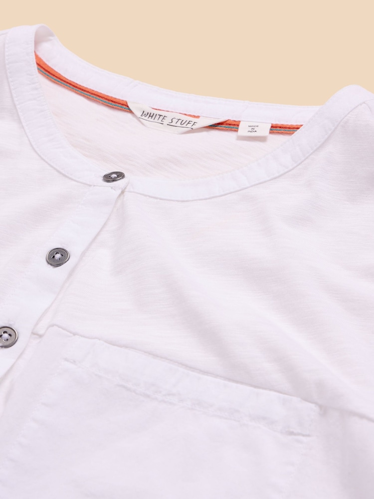White Stuff White 100% Cotton Jersey Mix Beth Shirt - Image 7 of 7 White Stuff White 100% Cotton Jersey Mix Beth Shirt - Image 7 of 7