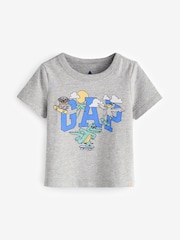 Gap Grey Graphic Short Sleeve T-Shirt (Newborn-5yrs) - Image 1 of 3