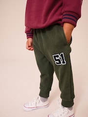 Burgundy Red Varsity 100% Cotton Hoodie and Joggers Set (3mths-7yrs) - Image 4 of 7