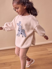 Pale Pink Sweatshirt & Leggings Set (3mths-7yrs) - Image 3 of 7