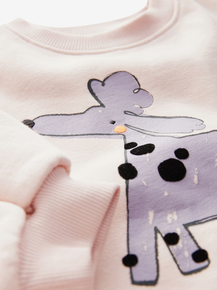 Pale Pink Sweatshirt & Leggings Set (3mths-7yrs) - Image 7 of 7