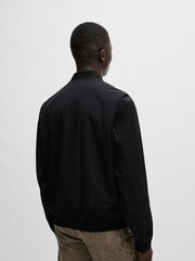 BOSS Black Water Repellent Crinkle Effect Bomber Style Jacket - Image 2 of 6