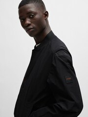 BOSS Black Water Repellent Crinkle Effect Bomber Style Jacket - Image 5 of 6