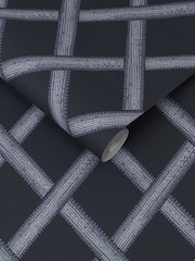 Graham & Brown Blue Greenskeeper Geo Wallpaper Sample - Image 3 of 3