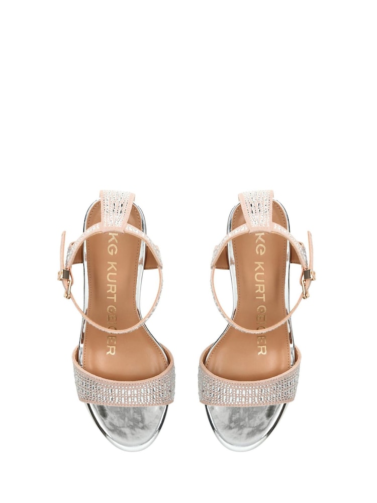 Silberfarben, Bling - KG Kurt Geiger Fleur Sandals - Bild 2 von 4 Silberfarben, Bling - KG Kurt Geiger Fleur Sandals - Bild 2 von 4