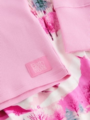 Bath & Body Works Pink/Cream 100% Cotton Jersey Ski Pyjamas - Image 10 of 10