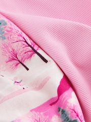 Bath & Body Works Pink/Cream 100% Cotton Jersey Ski Pyjamas - Image 8 of 10