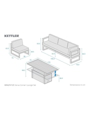 Kettler Slate Grey Versa Garden Sofa Lounge Set - Image 4 of 8