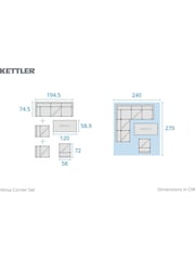 Kettler Slate Grey Versa Garden Sofa Lounge Set - Image 5 of 8
