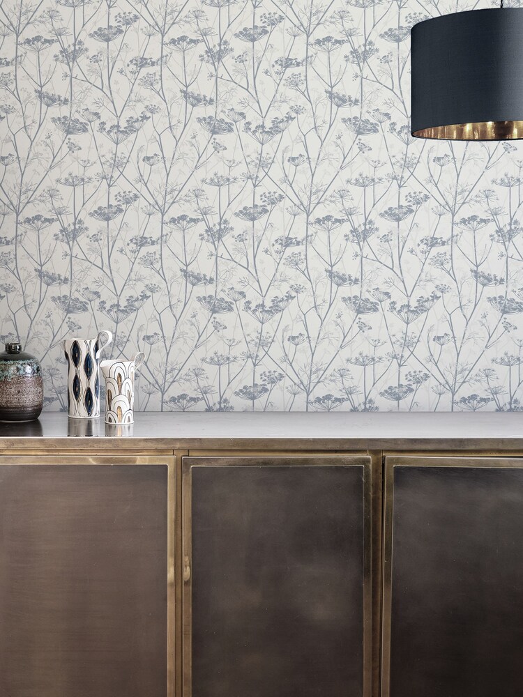 Clarissa Hulse Blue Wild Chervil Dover Wallpaper - Image 1 of 4