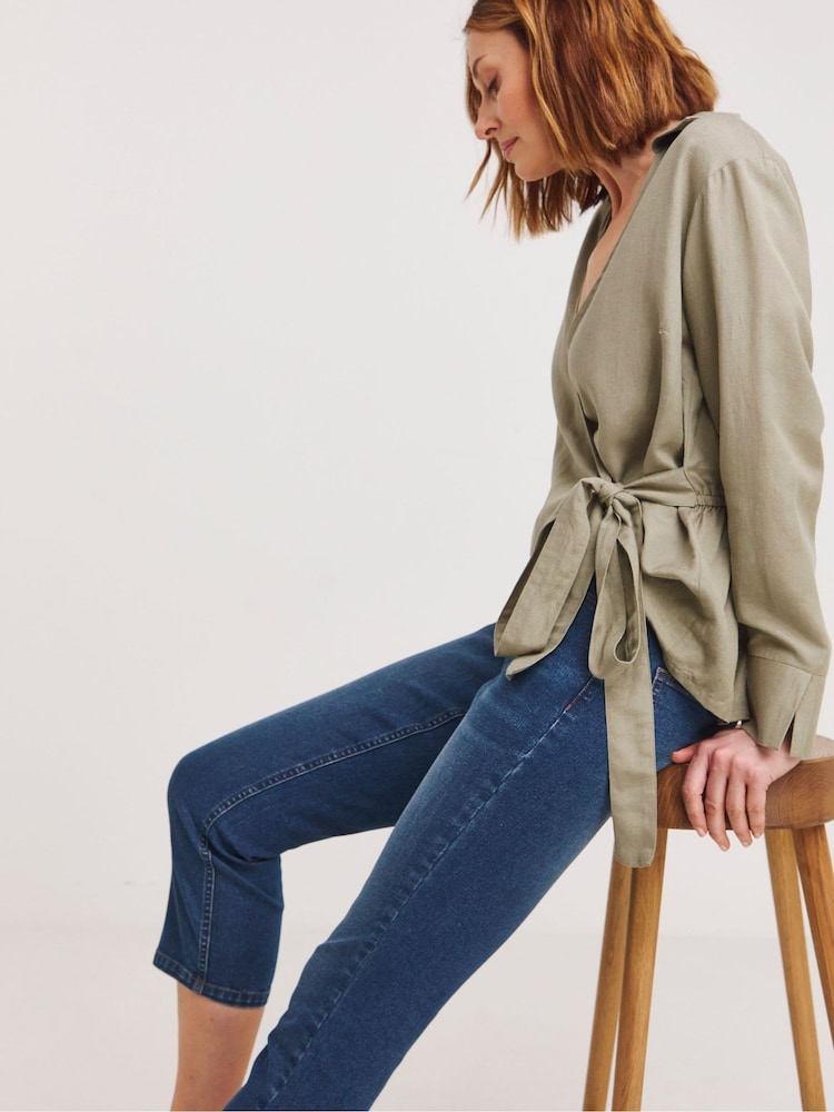 JD Williams Blue 24/7 Crop Jeans - Image 3 of 4