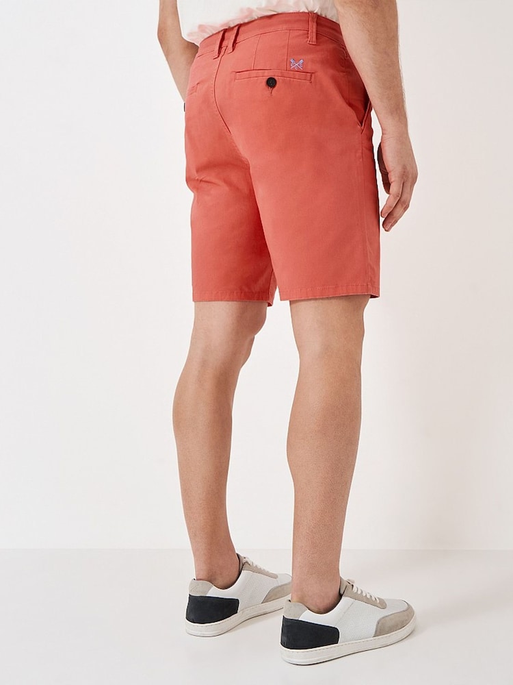 Crew Clothing Orange Classic Bermuda Cotton Stretch Chino Shorts - Image 2 of 6