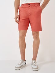 Crew Clothing Orange Classic Bermuda Cotton Stretch Chino Shorts - Image 3 of 6