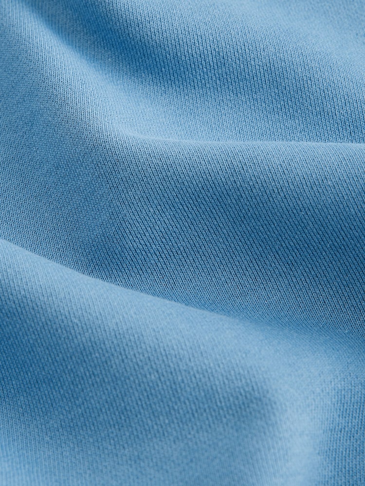 Blue Oversized Plain Crew Neck 100% Cotton Sweatshirt (3-16yrs) - Image 4 of 4