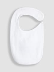 JoJo Maman Bébé White Born In 2025 Embroidered Bib - Image 2 of 3