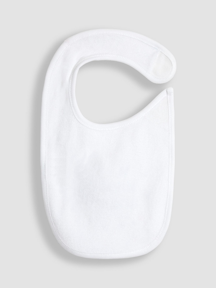 JoJo Maman Bébé White Born In 2025 Embroidered Bib - Image 2 of 3