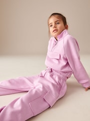 Pink Zip Crew And Cargo Joggers Set (3-16yrs) - Image 3 of 7