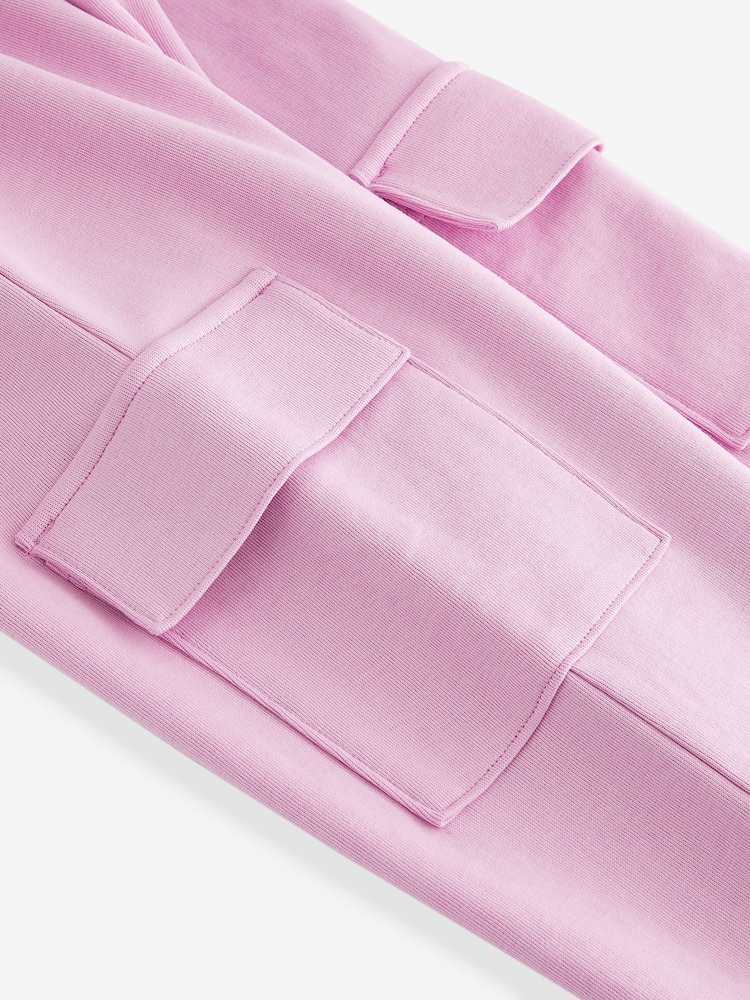 Pink Zip Crew And Cargo Joggers Set (3-16yrs) - Image 7 of 7
